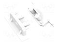 Cap for LED profiles; white; 20pcs; ABS; GEN2,with hole; GROOVE10 TOPMET TOP.76990001