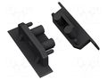 Cap for LED profiles; black; 20pcs; ABS; GEN2,with hole; GROOVE10 TOPMET TOP.76990002