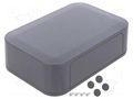 Enclosure: with panel; PF; X: 200mm; Y: 135mm; Z: 60mm; ABS; dark grey TAKACHI TKC-PF20-6-13D