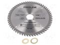Circular saw; Ø: 184mm; Øhole: 30mm; Teeth: 60; cemented carbide PROLINE PRE-84186