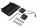 Enclosure: for computer; Raspberry Pi 4 B; aluminium; black  LON-15106