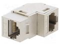 Coupler; socket; Cat: 6a; shielded,Keystone,PoE++; 8p8c; metallic LOGILINK LOG-NK4025