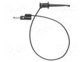 Test lead; 60VDC; 30VAC; 5A; clip-on hook probe,banana plug 4mm POMONA POM-3782-60-0