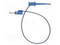 Test lead; 60VDC; 30VAC; 5A; clip-on hook probe,banana plug 4mm POMONA POM-3782-60-6