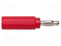 Connector: 4mm banana; adapter; 20A; 600V; red; non-insulated POMONA POM-6728-2