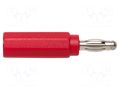 Connector: 4mm banana; adapter; 20A; 600V; red; non-insulated POMONA POM-6728-2