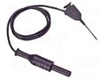 Test lead; 70VDC; 33VAC; 1A; banana plug 2mm,crocodile clip POMONA POM-72907-20-0