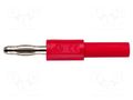 Connector: 4mm banana; adapter; 10A; 70VDC; red; non-insulated POMONA POM-72917-2