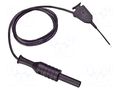 Test lead; 70VDC; 33VAC; 1A; clip-on hook probe,banana plug 4mm POMONA POM-72929-20-0