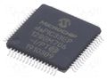 IC: dsPIC microcontroller; 128kB; 16kBSRAM; TQFP64; DSPIC; 0.5mm MICROCHIP TECHNOLOGY 33EP128GM706-I/PT