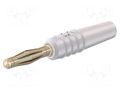 Connector: 2mm banana; plug; 10A; 30VAC; 60VDC; white; gold-plated STÄUBLI SLS205-L-29