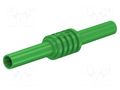 Connector: 4mm banana; adapter,socket; 32A; 1kV; 62.5mm; green STÄUBLI XHK-25