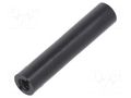 Spacer sleeve; cylindrical; polyamide; M3; L: 30mm; Øout: 6mm; black DREMEC DR185RDM3X30