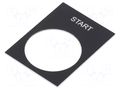 Label; black; Button marking: START; control cassette; 30x40mm SCHNEIDER ELECTRIC ZB2BY2303