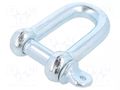 Dee shackle; steel; for rope; zinc; 20mm DROMET D-SK20