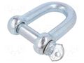 Dee shackle; steel; for rope; zinc; 28mm DROMET D-SK28