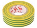 Tape: electrical insulating; W: 19mm; L: 20m; Thk: 0.13mm; PVC film SCAPA SCAPA-2702-19/20YG