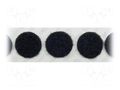 Tape: hook and loop; loop; acrylic; black; Application: fixing VELCRO® COIN-L-19-PS18-BK