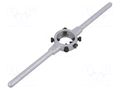 Diestock; cast zinc; Grip capac: BSW 5/16",M7-M9; L: 224mm; Ø: 25mm VÖLKEL VOLKEL-15004