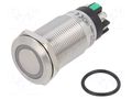 Switch: vandal resistant; Pos: 2; SPDT; 3A/220VAC; 5A/24VDC; IP65 ONPOW LAS1GQF-11ZELG/24V