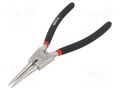 Pliers; for circlip; external; Pliers len: 200mm; straight YATO YT-2144