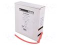 Heat shrink sleeve; glueless; 2: 1; 6.4mm; L: 5m; red; polyolefine TASKER BOX6432R