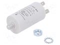 Capacitor: polypropylene; motors, run; 4uF; 470VAC; Ø30x56.5mm KEMET C274AC34400AA0J
