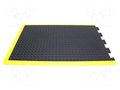 Anti fatigue mat; Width: 0.6m; L: 0.9m; rubber; black; Bubblemat COBA EUROPE COBA-BF010703