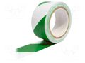 Tape: marking; green-white; L: 33m; W: 50mm; self-adhesive; vinyl COBA EUROPE COBA-TP130402