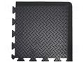 Anti fatigue mat; Width: 0.5m; L: 0.5m; foam,PVC; black; Thk: 14mm COBA EUROPE COBA-DP010010