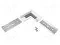 Connector 90°; white; aluminium; GROOVE14 TOPMET TOP-A3990001