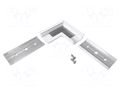 Connector 90°; white; aluminium; GROOVE14 TOPMET TOP-A3990001