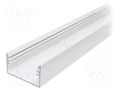 Profiles for LED modules; white; L: 2m; LOWI; aluminium; surface TOPMET TOP-LOWI/WH-2M