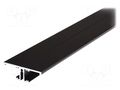 Profiles for LED modules; black; L: 2m; BACK10; aluminium TOPMET TOP-BACK10/BK-2M