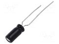 Capacitor: electrolytic; THT; 10uF; 50VDC; Ø5x11mm; Pitch: 5mm; ±20% PANASONIC EEUEB1H100SB