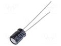 Capacitor: electrolytic; THT; 100uF; 6.3VDC; Ø5x7mm; Pitch: 2mm PANASONIC ECEA0JKA101