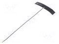Antenna; GSM,LTE; 1.3dBi,2.6dBi,3.5dBi; linear; Len: 200mm; U.FL MOLEX 1461850200