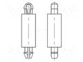 PCB distance; polyamide 66; L: 6mm; latch/latch; natural; UL94V-2 DREMEC DR8G505V40163