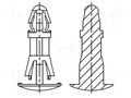 Assembly stud; polyamide 66; L: 12mm; latch/latch; black; UL94V-2 DREMEC DR8G820V41448