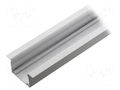 Profiles for LED modules; white; L: 1m; PHIL; aluminium; recessed TOPMET TOP-PHIL-WP/WH-1M