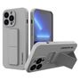 Wozinsky Kickstand Case silicone case with stand for iPhone 13 mini gray, Wozinsky 5907769318788 5907769318788