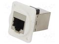 Coupler; FT; Cat: 5e; shielded; 8p8c; RJ45 socket,both sides CLIFF CP30220SXW