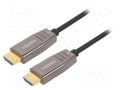 Cable; HDMI plug,both sides; 15m; black; metal DIGITUS AK-330126-150-S