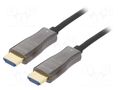 Cable; HDMI plug,both sides; 20m; black; metal DIGITUS AK-330125-200-S