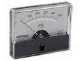 Ammeter; on panel; I DC: 0÷500mA; Class: 2.5; 60x47mm VELLEMAN VEL-AIM60500