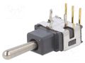 Switch: toggle; Pos: 3; SPDT; (ON)-OFF-(ON); 0.1A/28VAC; 0.1A/28VDC NKK SWITCHES A18AH