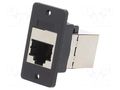 Coupler; Slim; Cat: 6a; shielded; 8p8c; RJ45 socket,both sides CLIFF CP30625SX