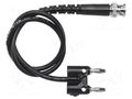 Test lead; 60VDC; 30VAC; BNC plug,banana plug double 4mm; black POMONA POM-4530-C-60