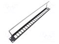 Mounting adapter; patch panel; rack; screw; 29mm; Height: 1U; SLIM CLIFF CP30161