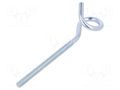 Hook; ring; steel; zinc; Thread len: 75mm; Overall len: 120mm DROMET D-HOH.6120
